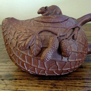 Clay Mouse and Peanut Tea Pot